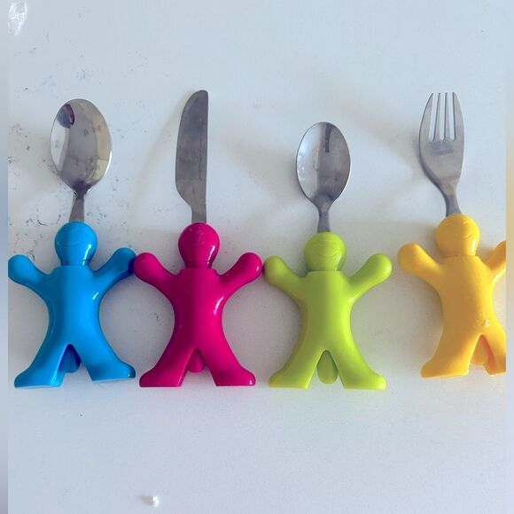 GIMEX Kids Line Colorful Cutlery Dolls 4 Pieces - Picture 1 of 5